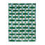 Hand Tufted Wool Geometric Area Rug in Emerald/Aquamarine-1774272458