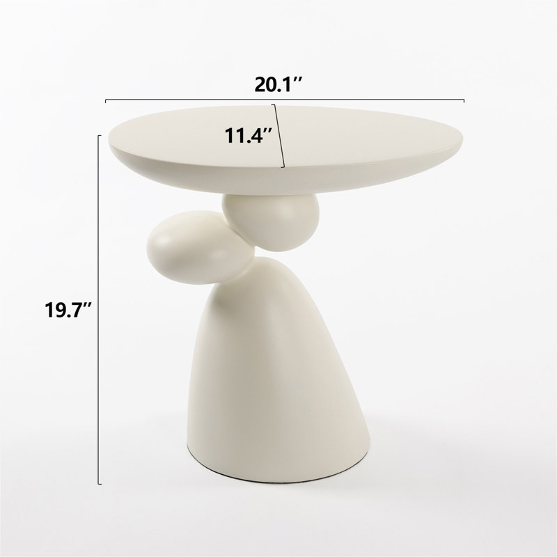 Stone End Table, Fibreglass Side Table, Modern Minimalist Corner Table, Coffee Table