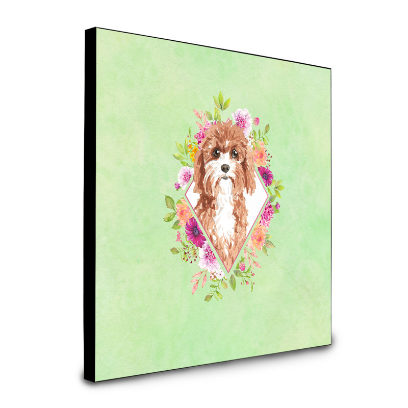 Panneau mural Dollman Flowers, Vert, Cavapoo