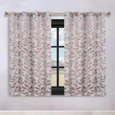 Panneaux de rideaux à passe-tringle en polyester Finklea