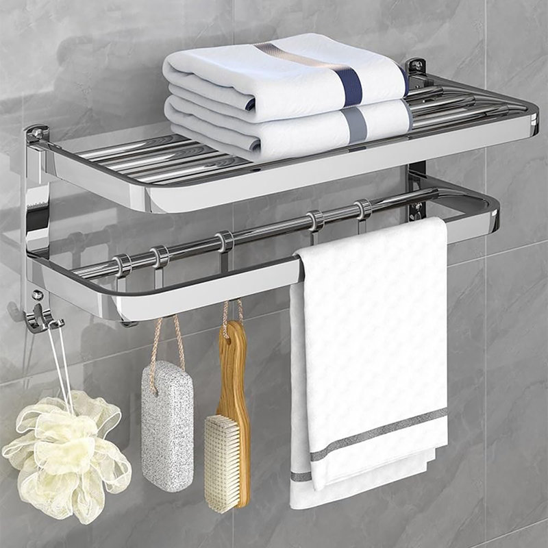 Wall Mounted Required Towel Rack, Silver