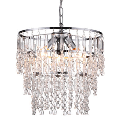 Perdue 3 - Light Chrome Unique/Statement Pendant