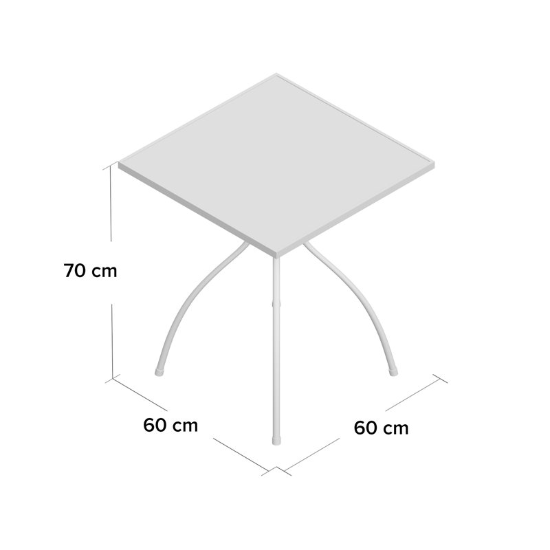 Bistro Table 50x50x70 cm Steel Mesh