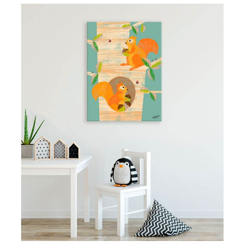 «Squirrels in the Woods», art sur toile