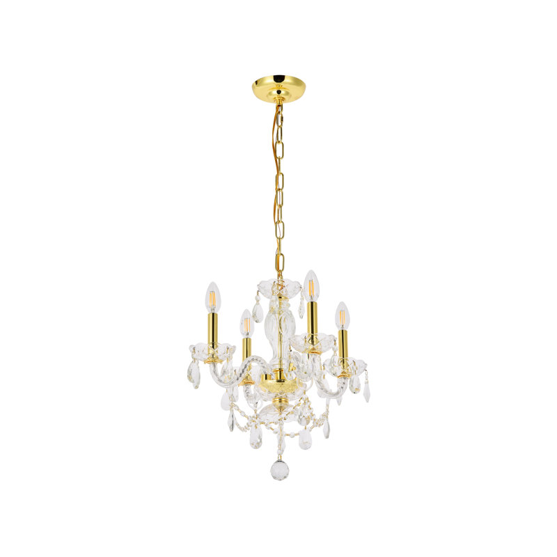 Rochelle 4 - Light Dimmable Chandelier, Gold