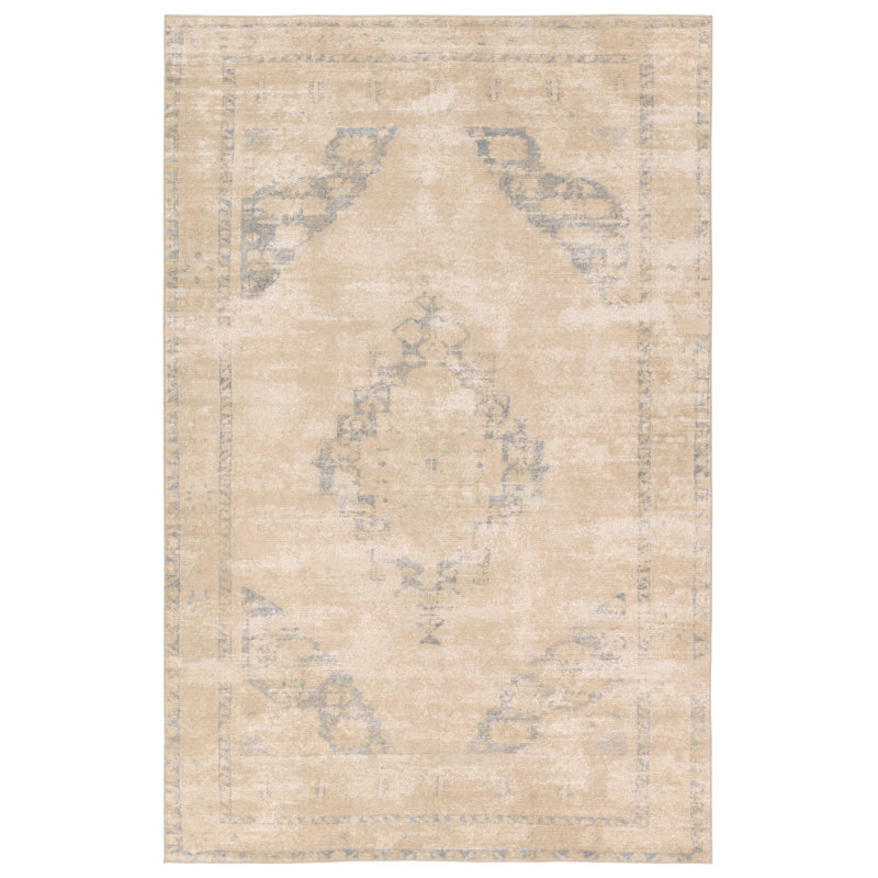 Tapis brun clair / ardoise à médaillon Vibe by Bungalow