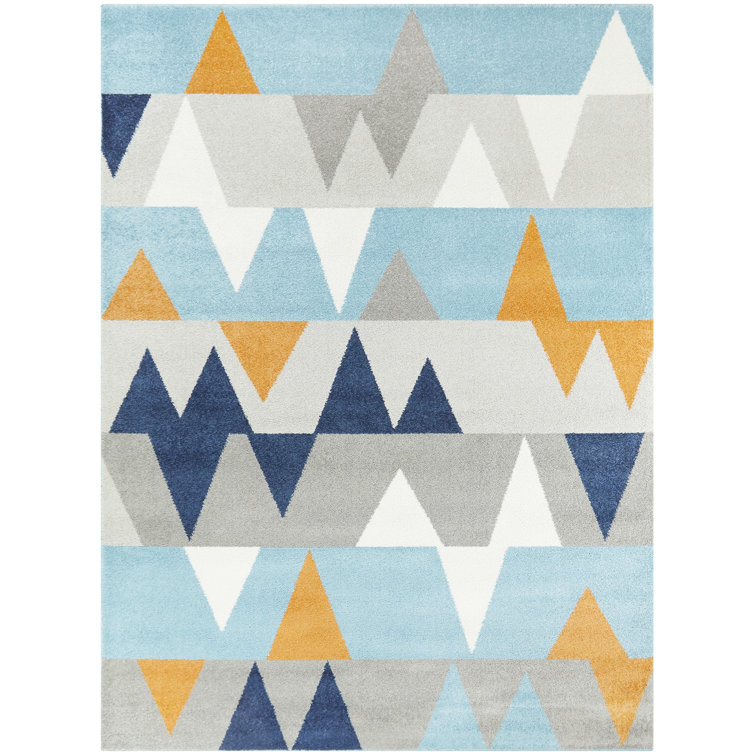 Camerynn Geometric Polypropylene Plastic Rug