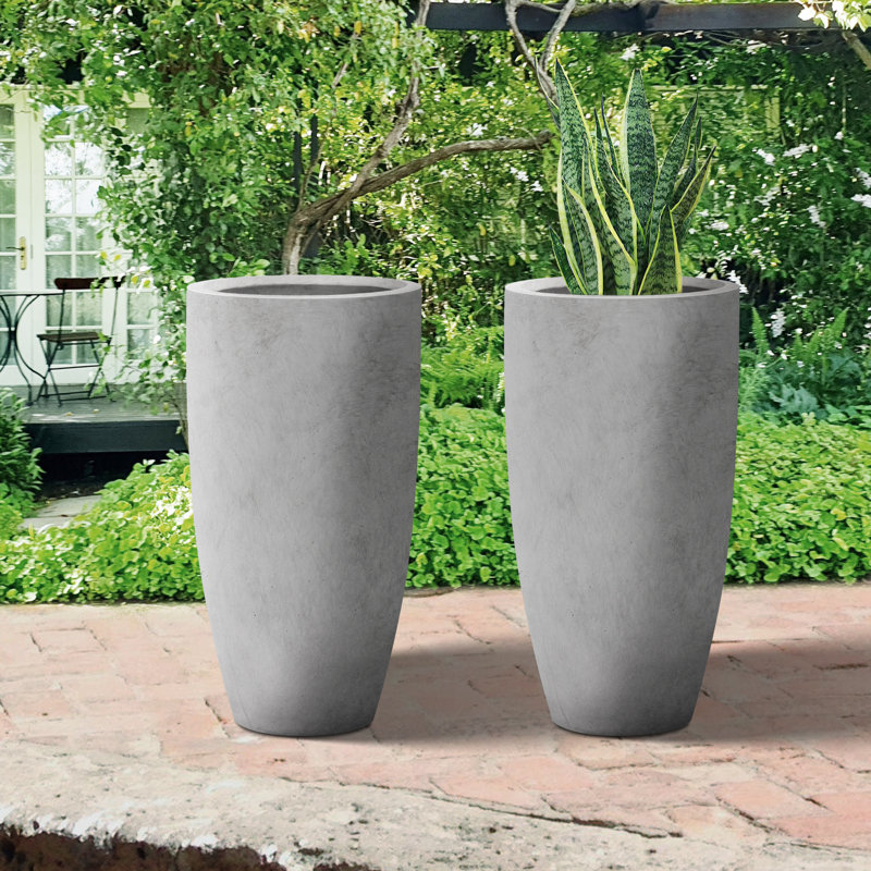 Pot à fleurs Ceth, H 23,6 po x l 13,3 po x P 13,3 po, gris, 2