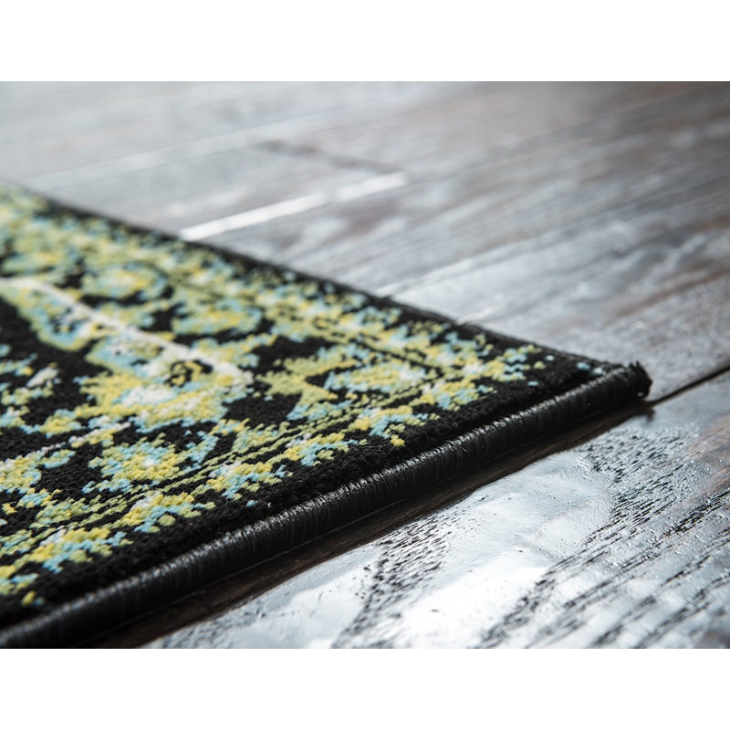 Tapis vert à motif oriental Majestic, Rectangle 10 pi x 13 pi