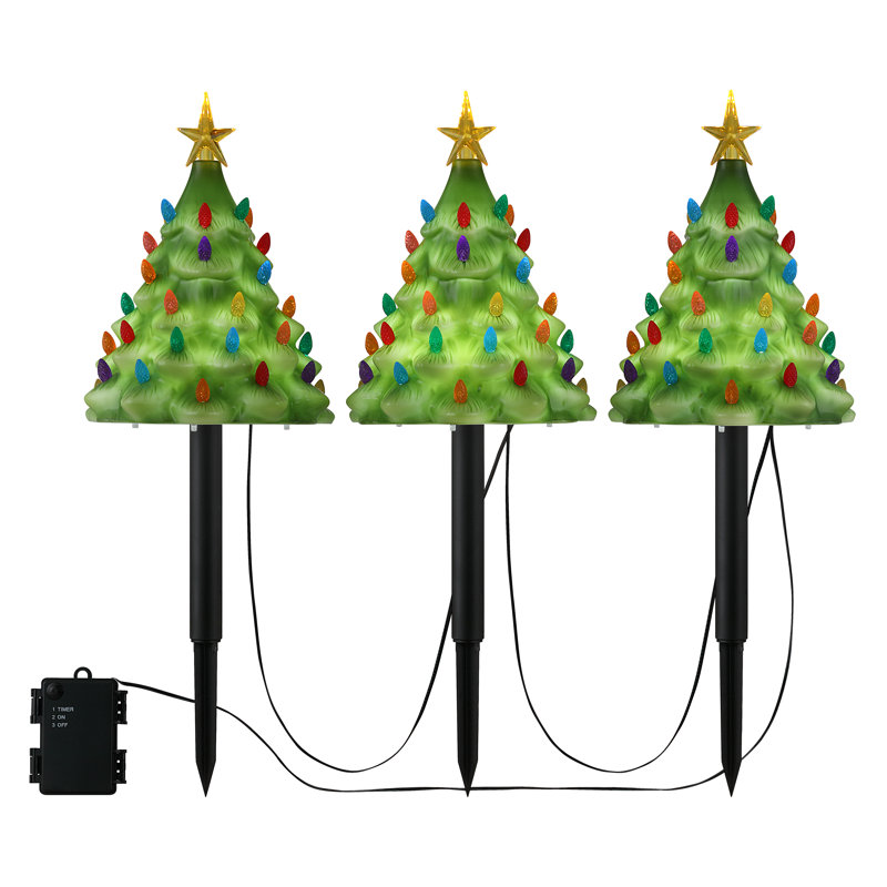 Nostalgic 9" Lit Pathway Tree Set