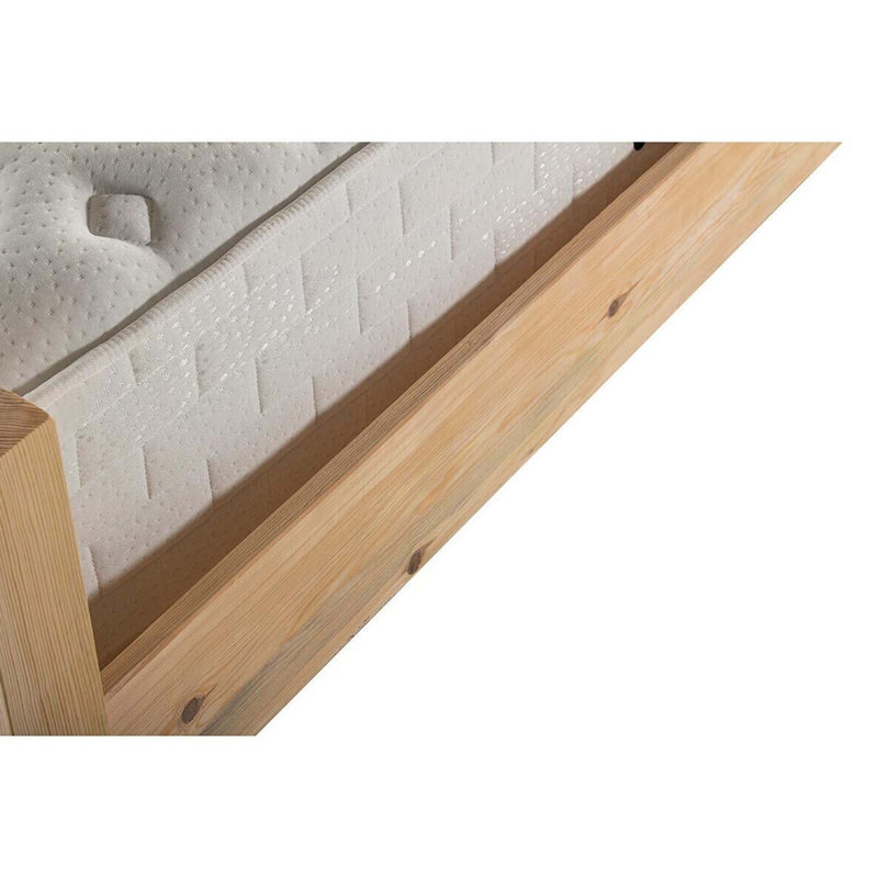 Lit plateforme à lattes Kilroot, 73 po x 83 po, Naturel/brun