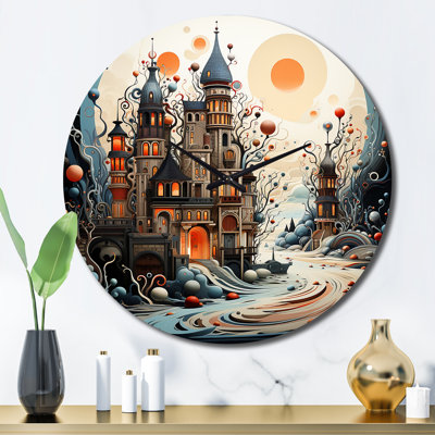 Dreamy Castle II Metal Wall Clock