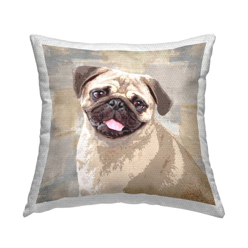 Coussin Happy Happy Pug Dog