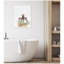 «Three Bear Cubs in Cottage Green Bath» par Amy Peterson, reproduction d'art sur toile encadrée