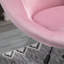 Siège d'appoint chic - rose, rond, réglable en hauteur pour le salon