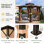 8 pi L 8 pi. D Pavillon de jardin en aluminium