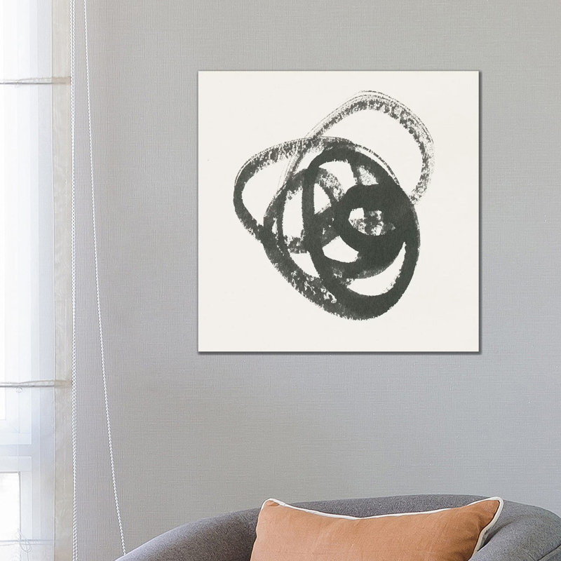 Scribbly Black III by Moira Hershey - Wrapped Canvas Painting, 66.04 cm H x 66.04 cm W x 1.91 cm D