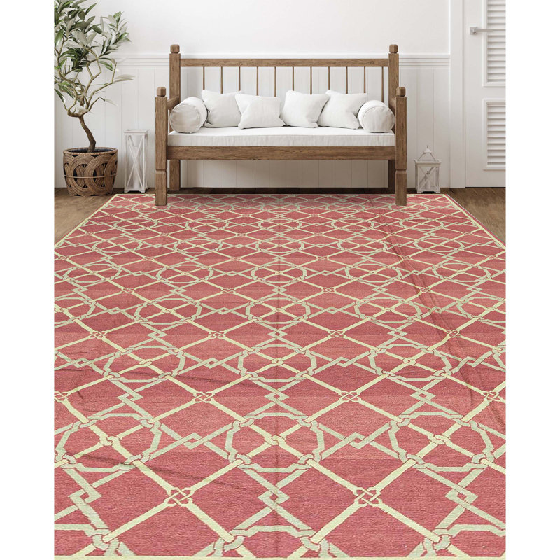 Wool Geometric Area Rug, Rectangle 5'10" x 8'10"