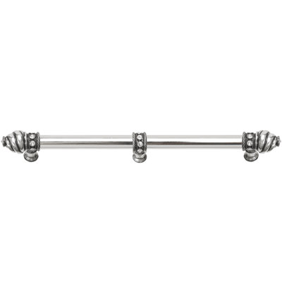 Caché 18 inches c.c. with 5/8 smooth center long pull with 23 rivoli Swarovski Clear Crystals with center brace in Platinum