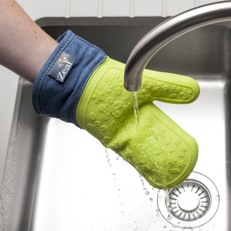 Zeal Cotton Oven Mitt, Lime Green