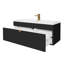 Meuble-lavabo mural moderne 42 po Loft Collection - Poignées noires / dorées-824064436-824064416