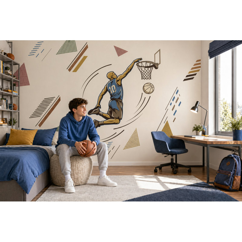 Décoration murale rétro Mid Mid Century Modern, 200 po x 120 po, Non tissé
