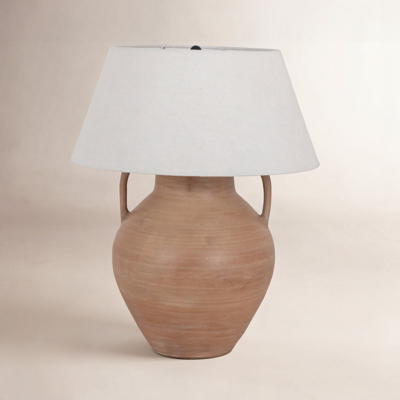 Atrani Table Lamp, Aged Natural Terracotta