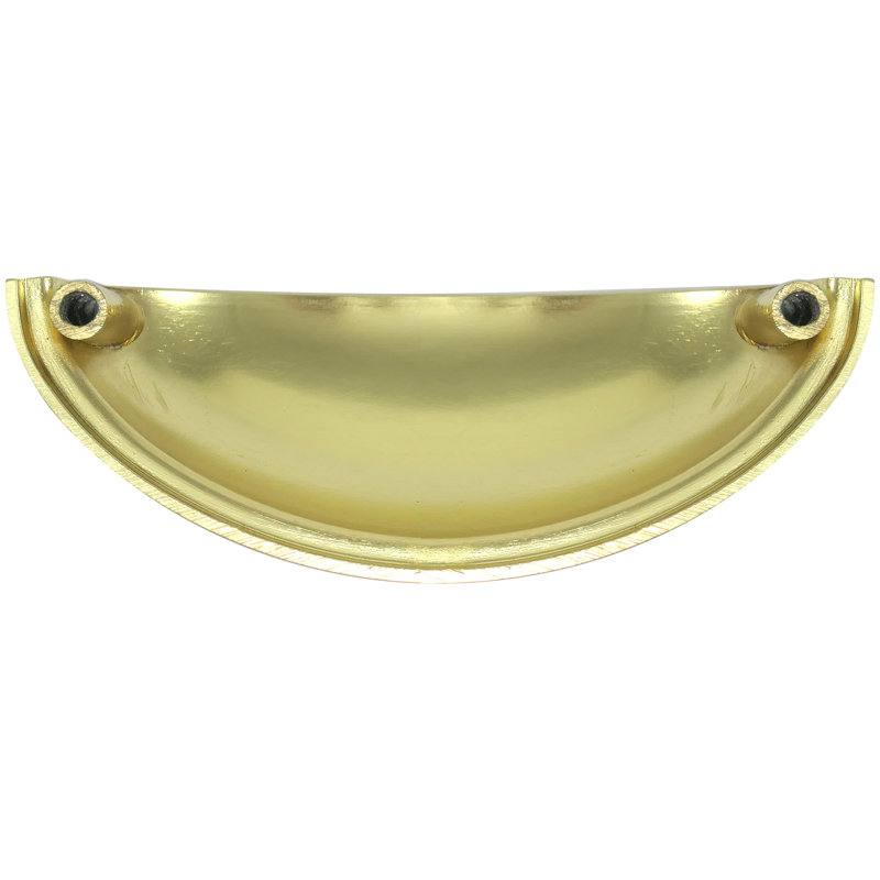 3'' Satin Brass Cup Pull with Mounting Hardware