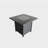 25 inches high x 30 inches wide steel outdoor fire pit table with cover