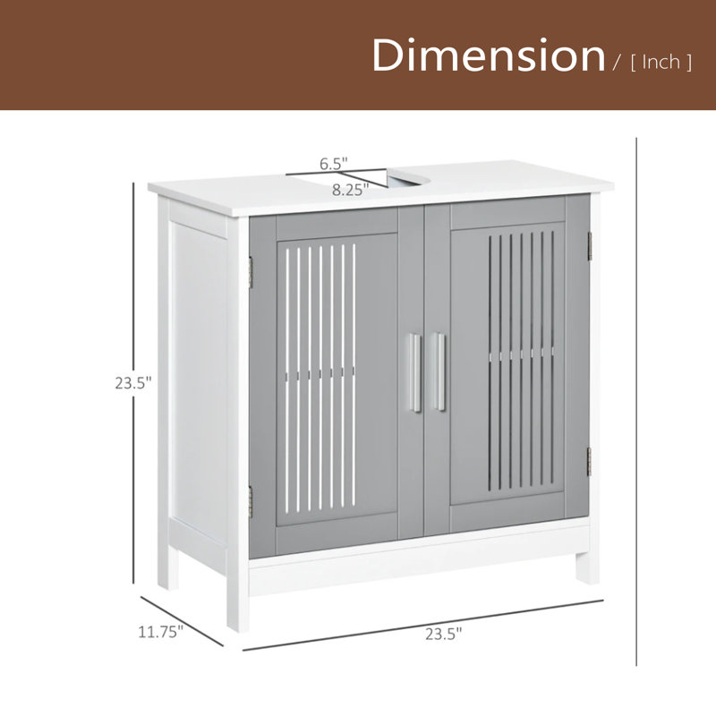 Armoire de rangement robuste pour salle de bain, Gris / Blanc