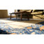 Tapis en laine beige et bleu antique