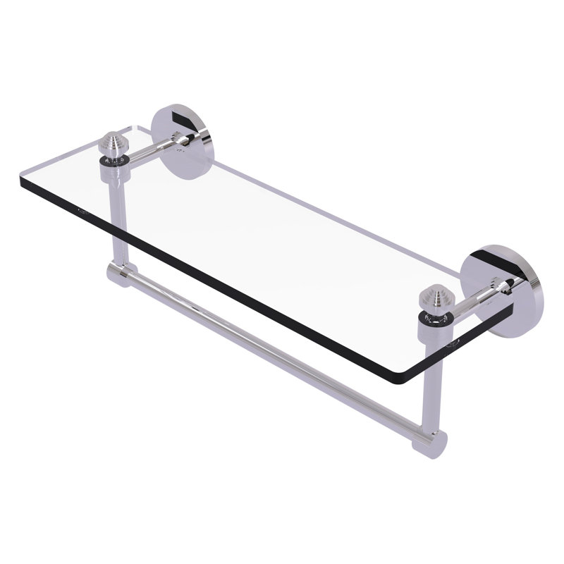 Tablette de support avec barre à serviettes Southbeach, Chrome poli, H 5 po x l 16 po x P 5 po