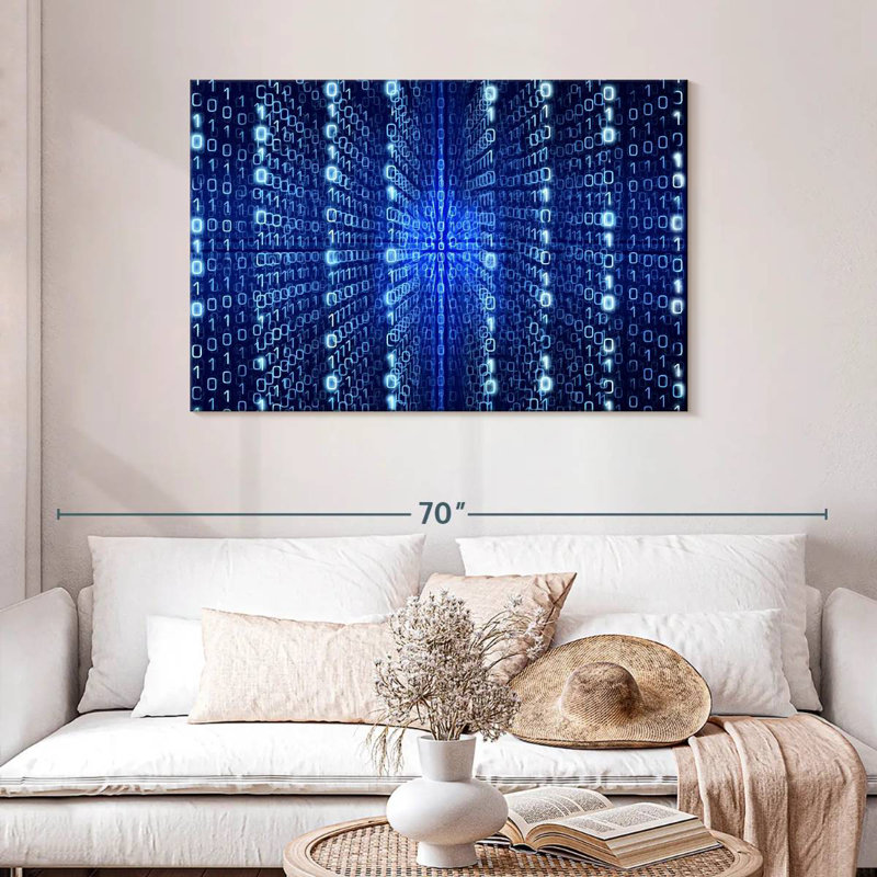 Keiri Blue Computer Matrix, 30" H x 45" W