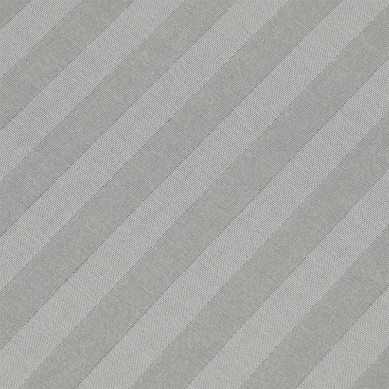 Spevek Soft & Cozy 40cm Extra Deep Pocket Microfiber Striped Fitted Sheet, Silver, Double (137 x 191 cm)