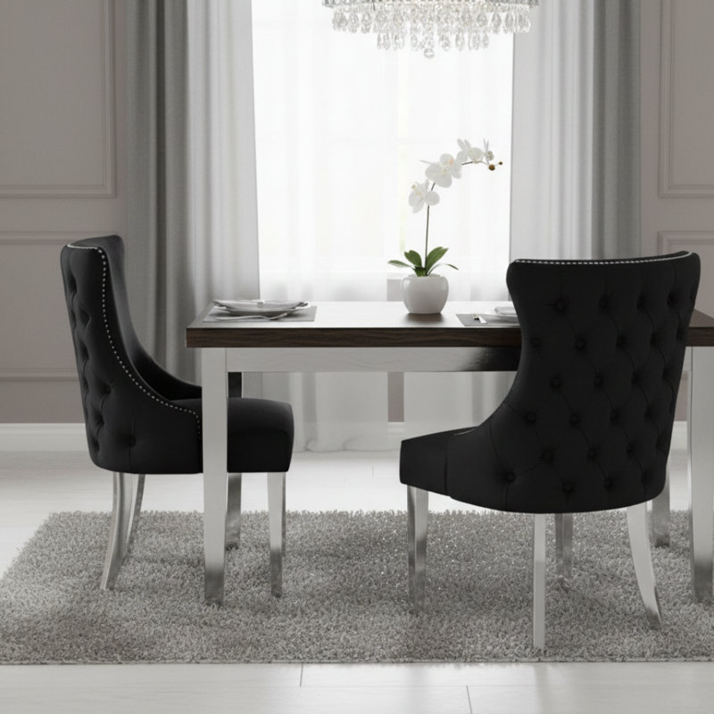 Chaise Elise, Noir, noir, noir, noir