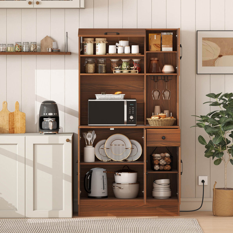 Armoire de rangement de 66 po de hauteur avec garde-manger
