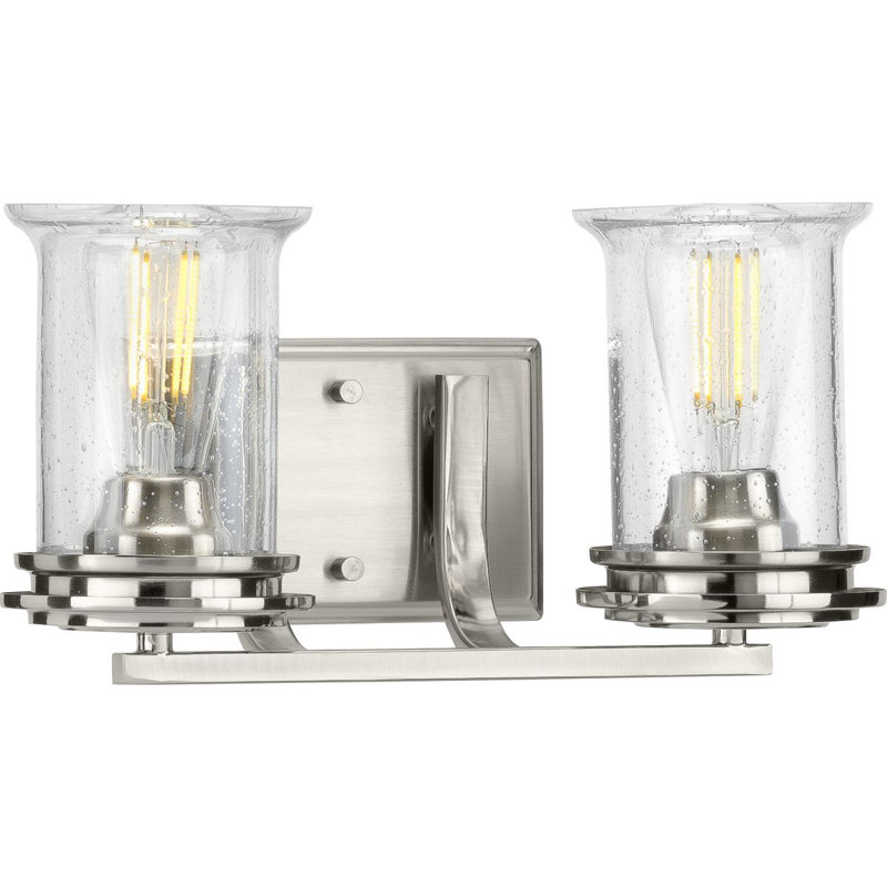 Éclairage pour meuble-lavabo à intensité variable Nedmond, Nickel brossé