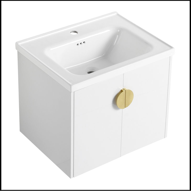Meuble-lavabo simple 23,80 po avec plateau Sarahy
