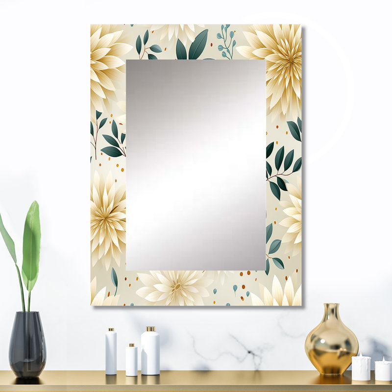Motif de fleurs de mandalas, oeillet, 32 po x 24 po