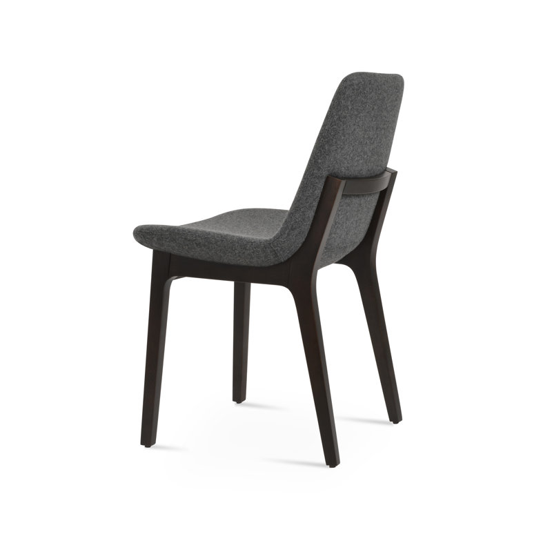 Eiffel Wood Side Chair, Wenge, Dark Gray