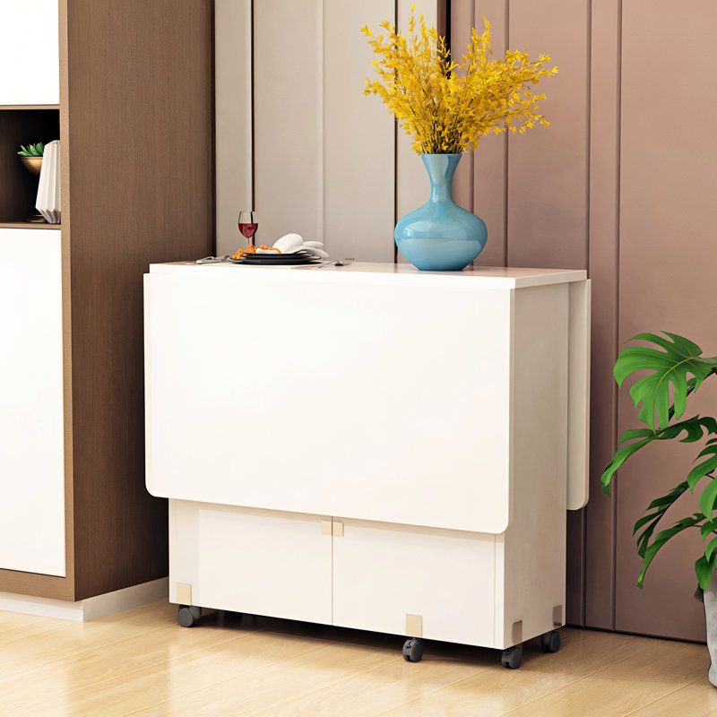 Table à abattants pliante avec rangement à 6 et 2 couches de 47,2 po x 23,6 po x 30,3 po White Space - pour diverses applications