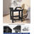 Outdoor Side Table All Weather HIPS Adirondack Patio Side Table Mordern Square End Table for Lawn, Pool, Backyard, Porch, Black-283375912