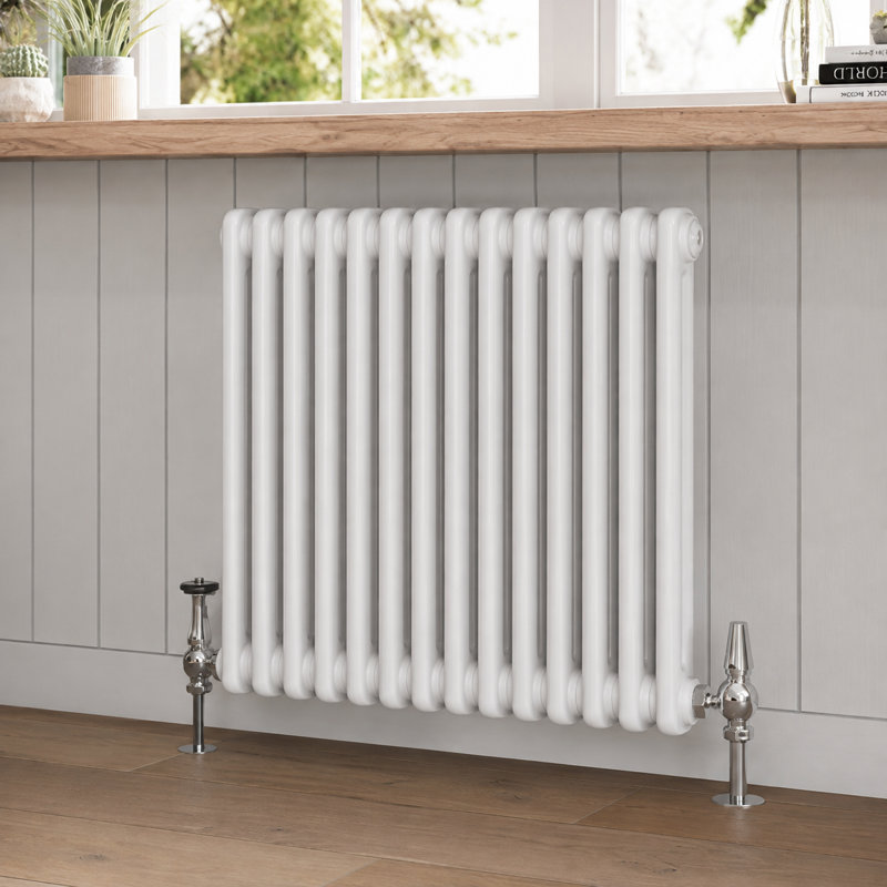 Uxbridge Horizontal Traditional Colosseum Radiator, White, 600mm H x 785mm W x 70mm D