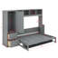 Lit escamotable double avec placard et tiroirs-122195635