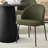 5-Piece Round Dining Table Set For 4 With Black Pedestal Table And 4 Upholstered Chairs-111570512