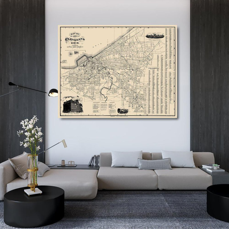 Art sur toile tendue par Williston Forge Morgan Gallery: Cleveland Ohio - Morgan 1884 OHCL0006, H 36 po x l 45 po
