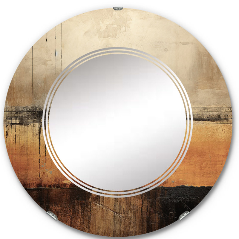 Sebaa - Miroir mural rond Meadow, 24 po x 24 po