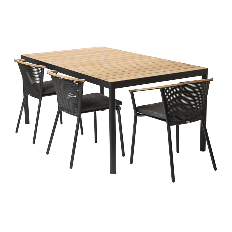 Riad Outdoor Dining Table, 29.5" H x 94.5" W x 39.38" D, White