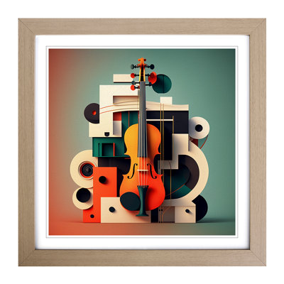 Violin Bauhaus - Framed Print