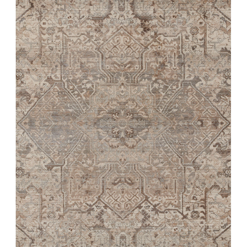 Gray Wool and Synthetic Rectangular 5' x 7' Area Rug